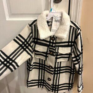 NWT Plaid jacket with sherpa collar - Orchestra